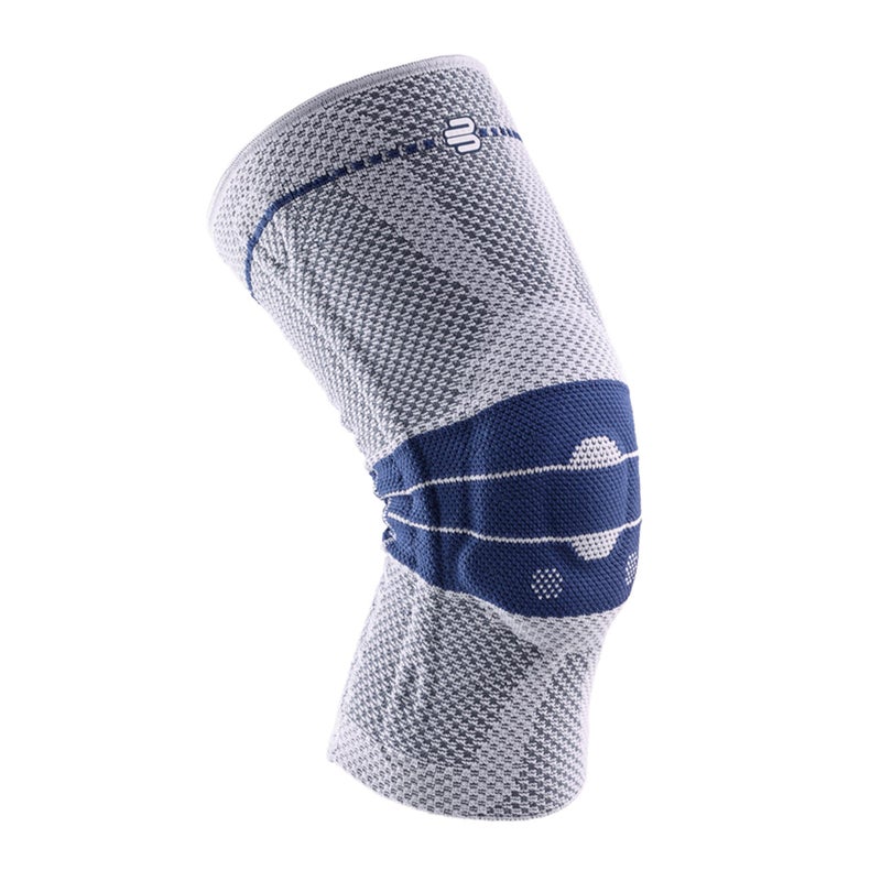Bauerfeind GenuTrain Knee Support Brace New Version Targeted Support for Pain Relief Stabilization for Weak Swollen Injured Knees Arthritis Size 7C Comfort Color Titanium